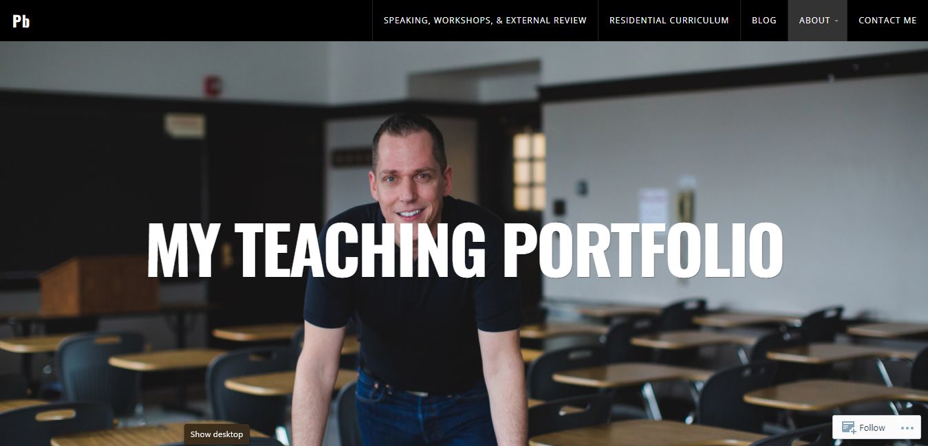 Paul Gordon Brown - A Beautiful Teacher Website Example