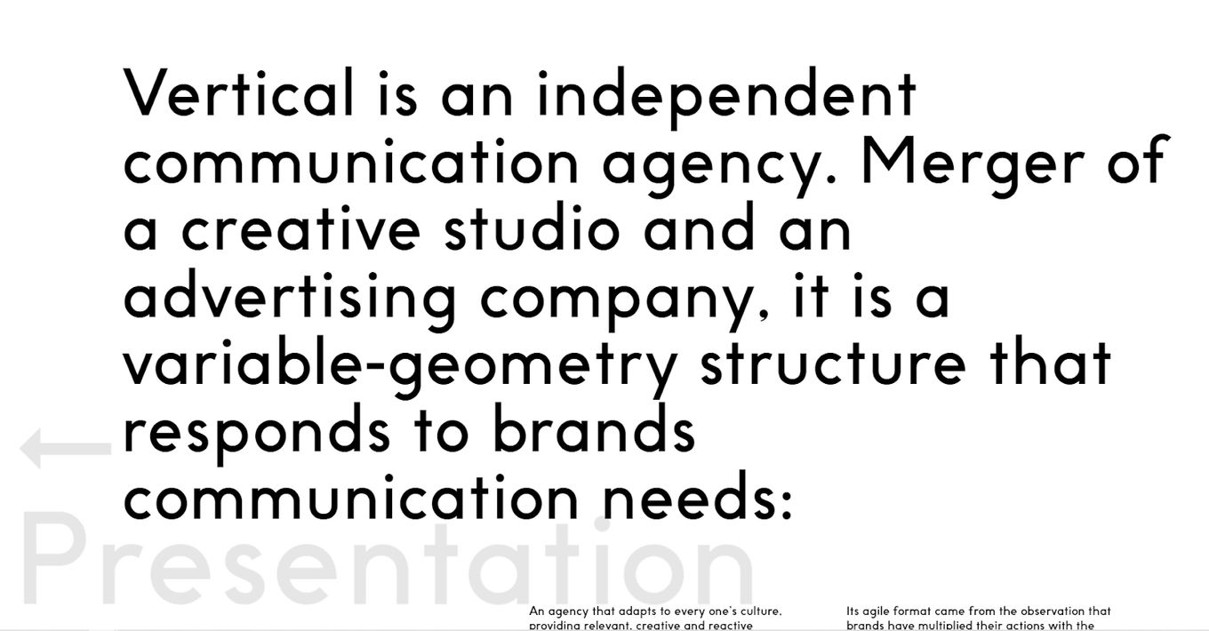Vertical - Creative Agency Website