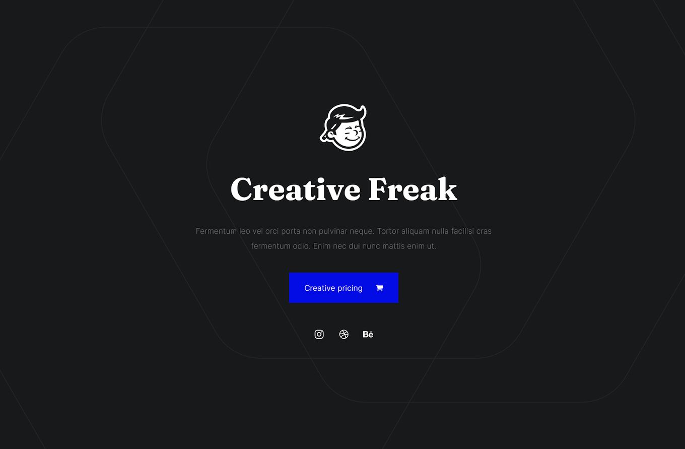 Creative Freak - A Carrd Template For Designers And Creatives