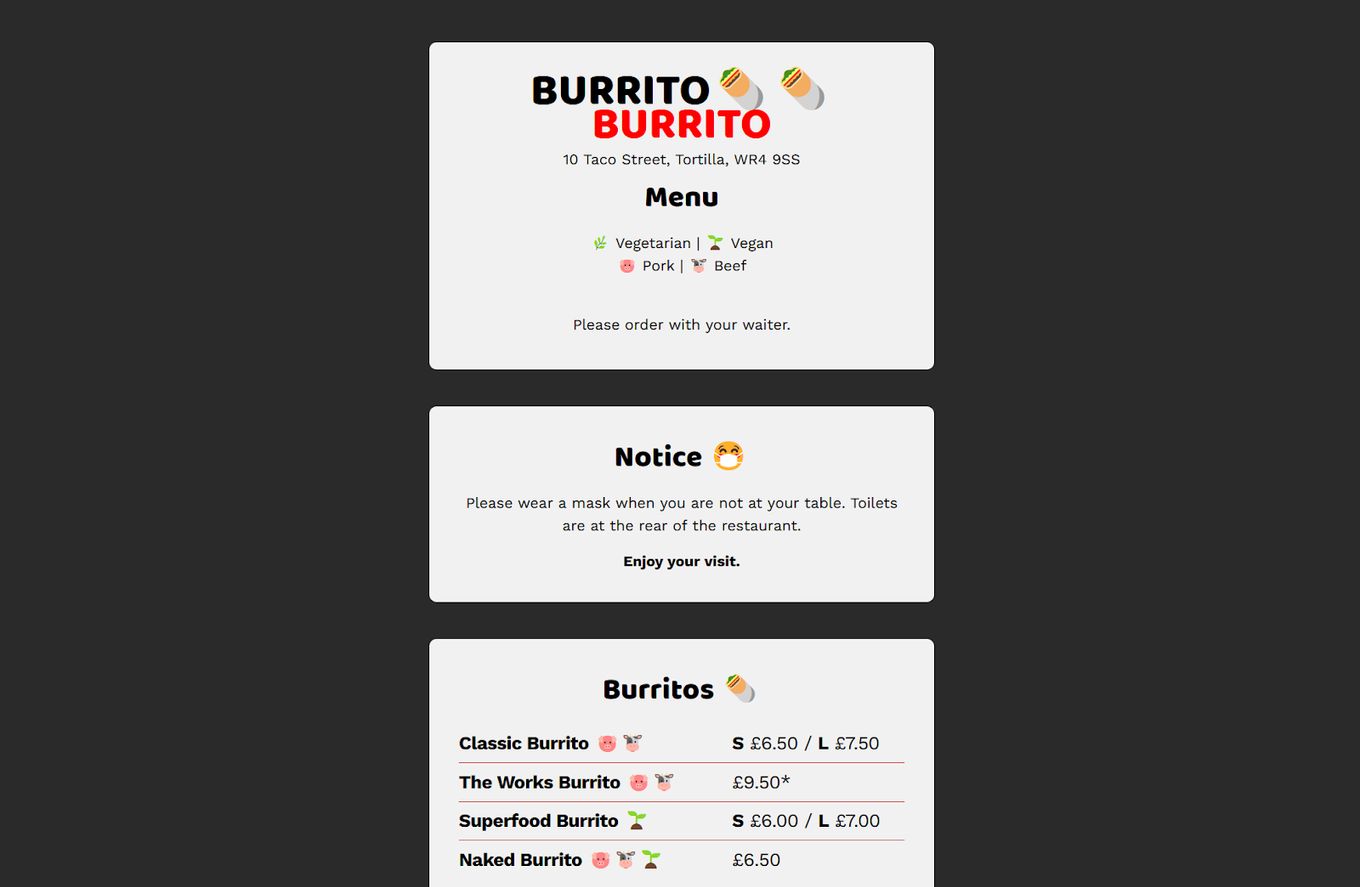 Simple Restaurant - A Stunning Template for Carrd Builder