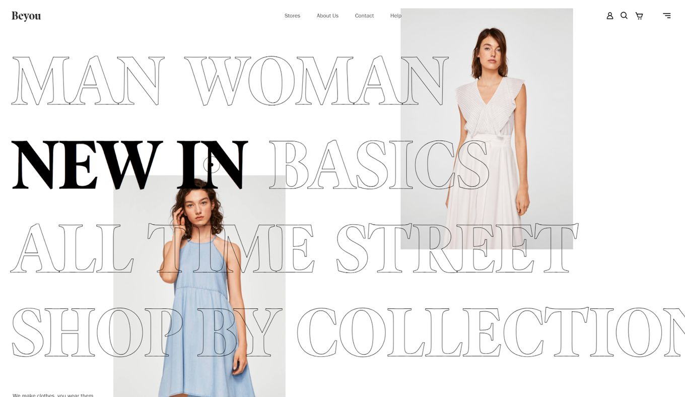 Beyou Clothing Store - Webflow Ecommerce Page Example