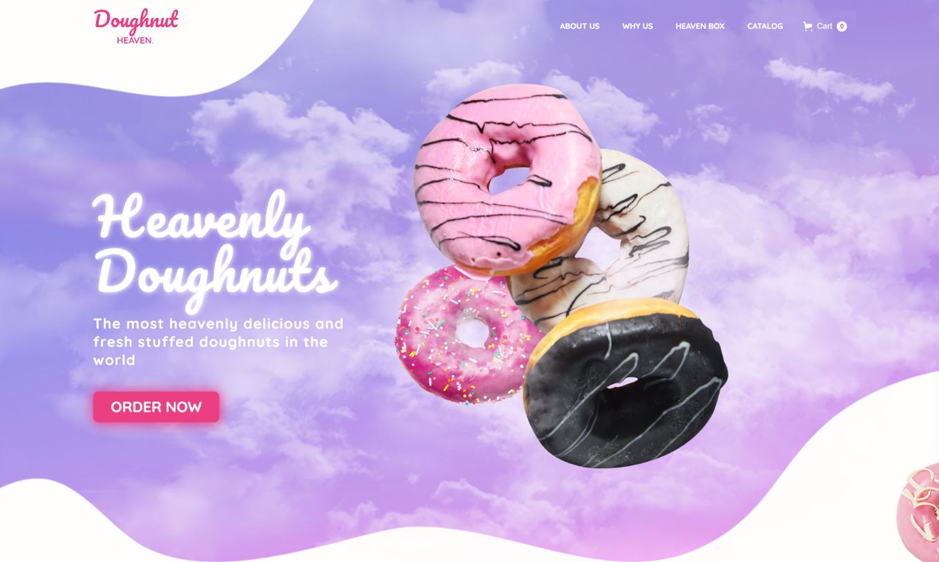 Doughnut Heaven - Webflow Ecommerce Website Example