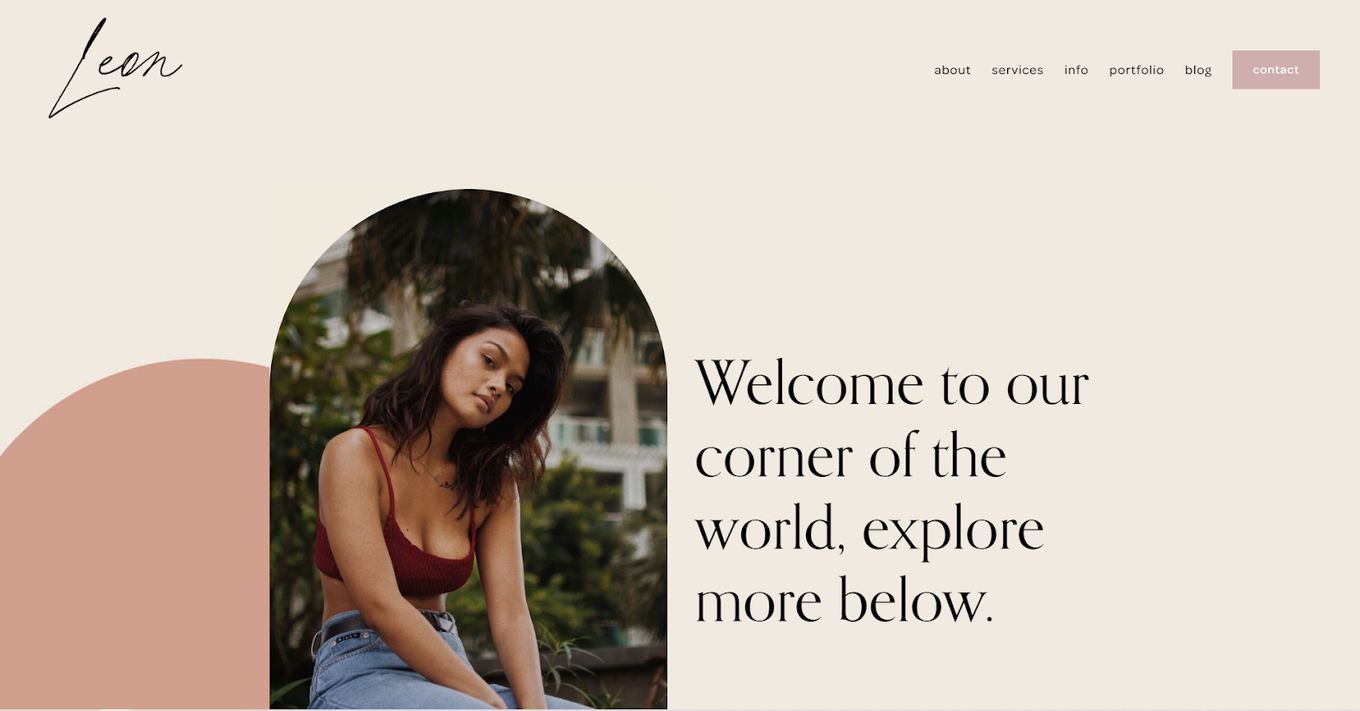 Leon - A Stunning Squarespace Website Template