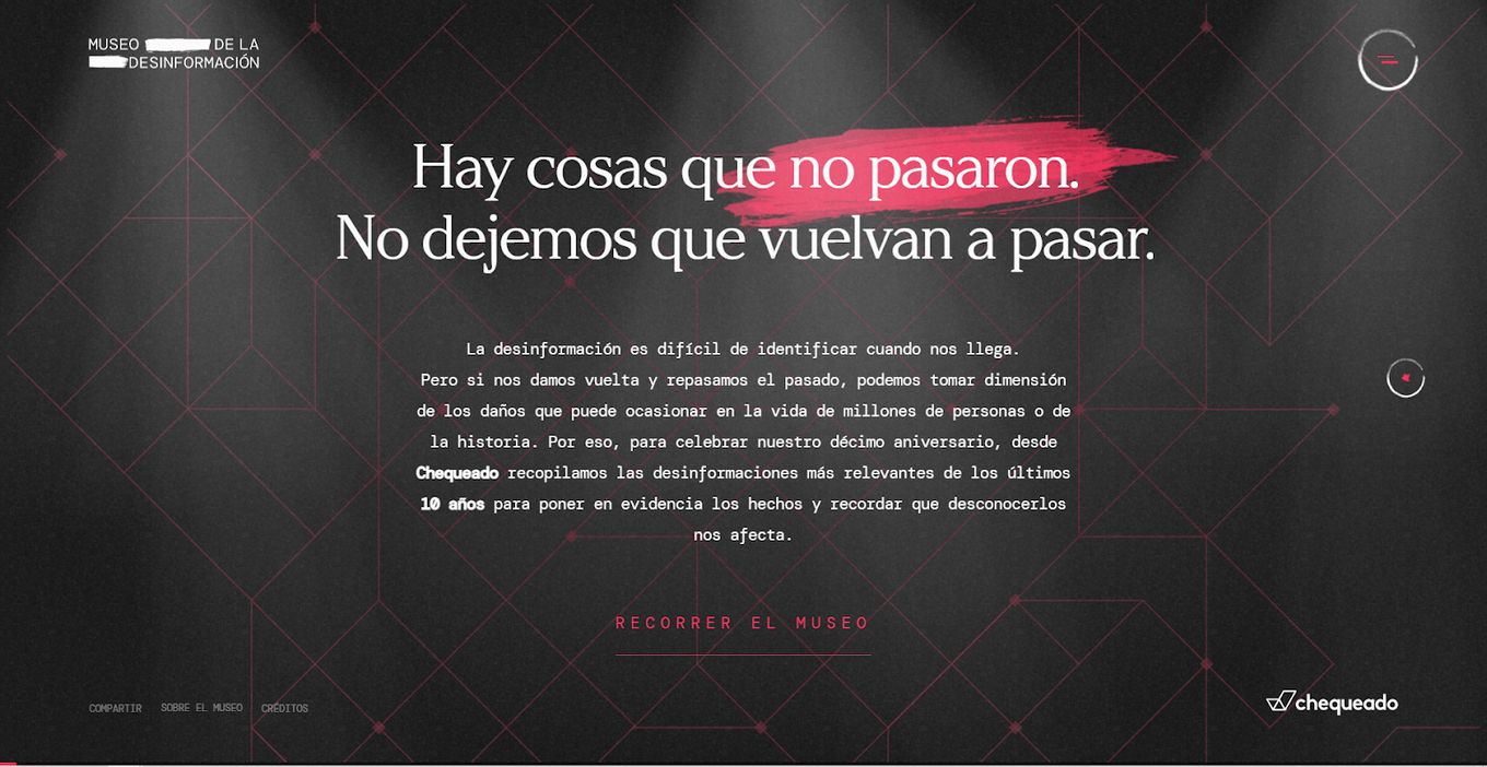 Chequeado - Get inspired by this beautiful expo website