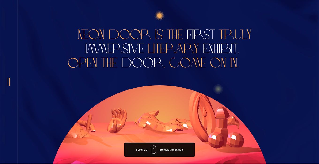 Neon Door Lit - Exhibition Website Design Example