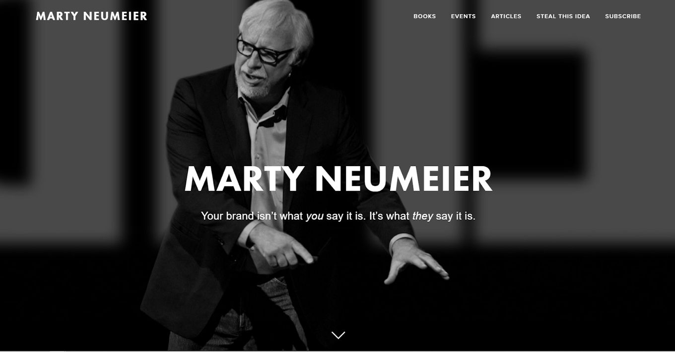 Marty Neumeier - Awesome Example Of Squarespace Website