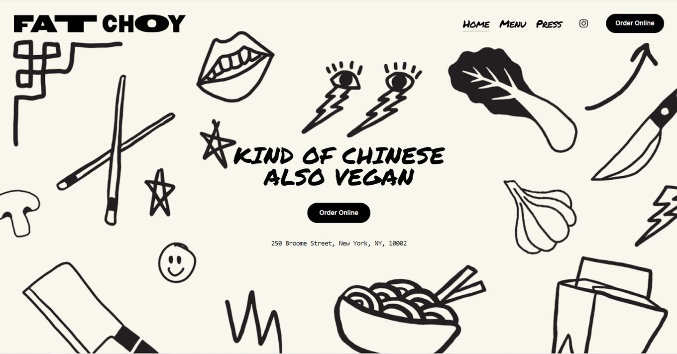 Fat Choy - Cool Squarespace Website