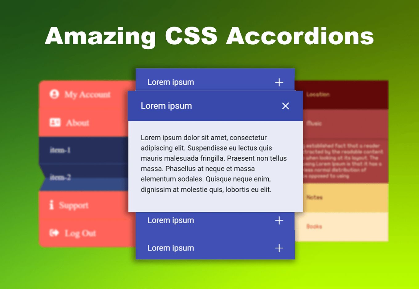 Accordion in html and css