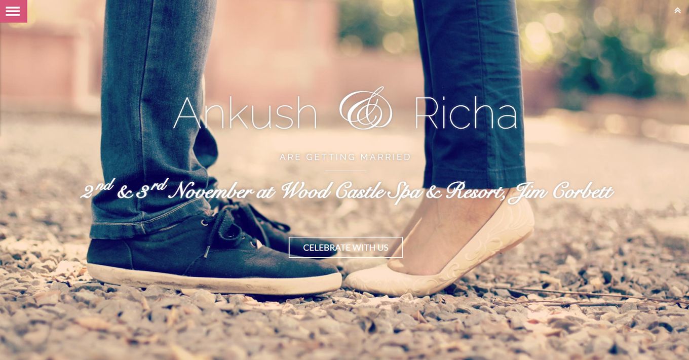 Ankush & Richa - A Cool Wedding Website Design