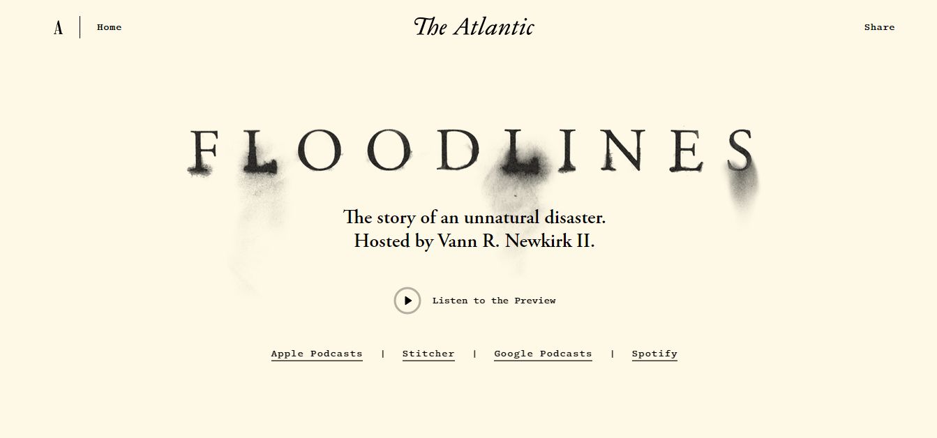 Floodlines - Example Of Podcast Website