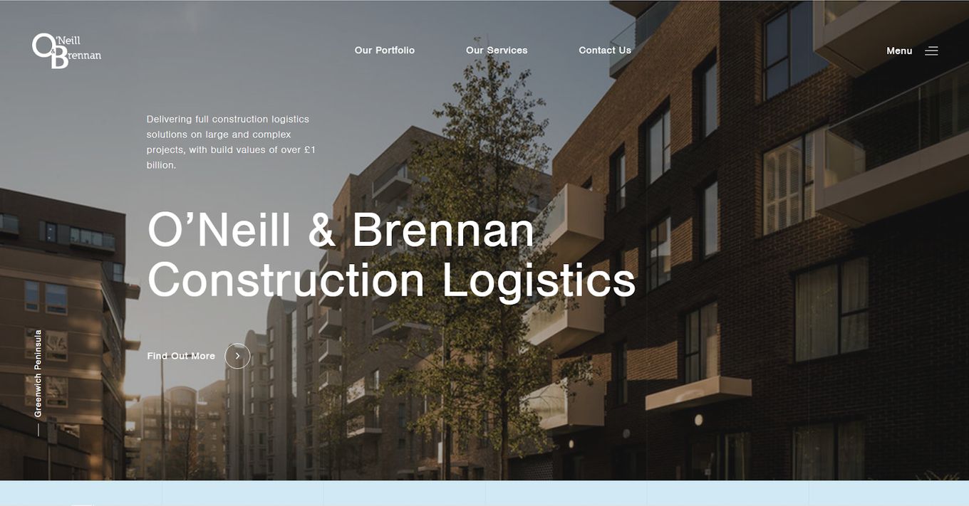 O’Neill Brennan - Construction Logistics Website Design