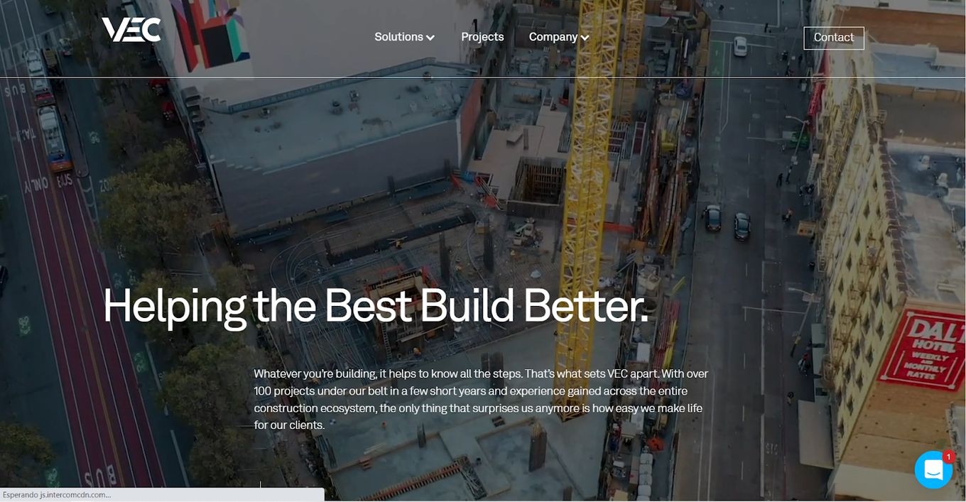 VEC - Simple Construction Website