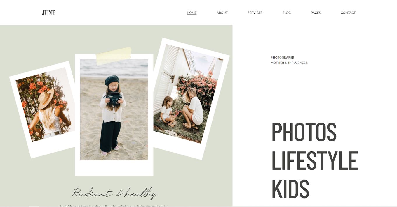 June - Beautiful Squarespace Theme For Photographers