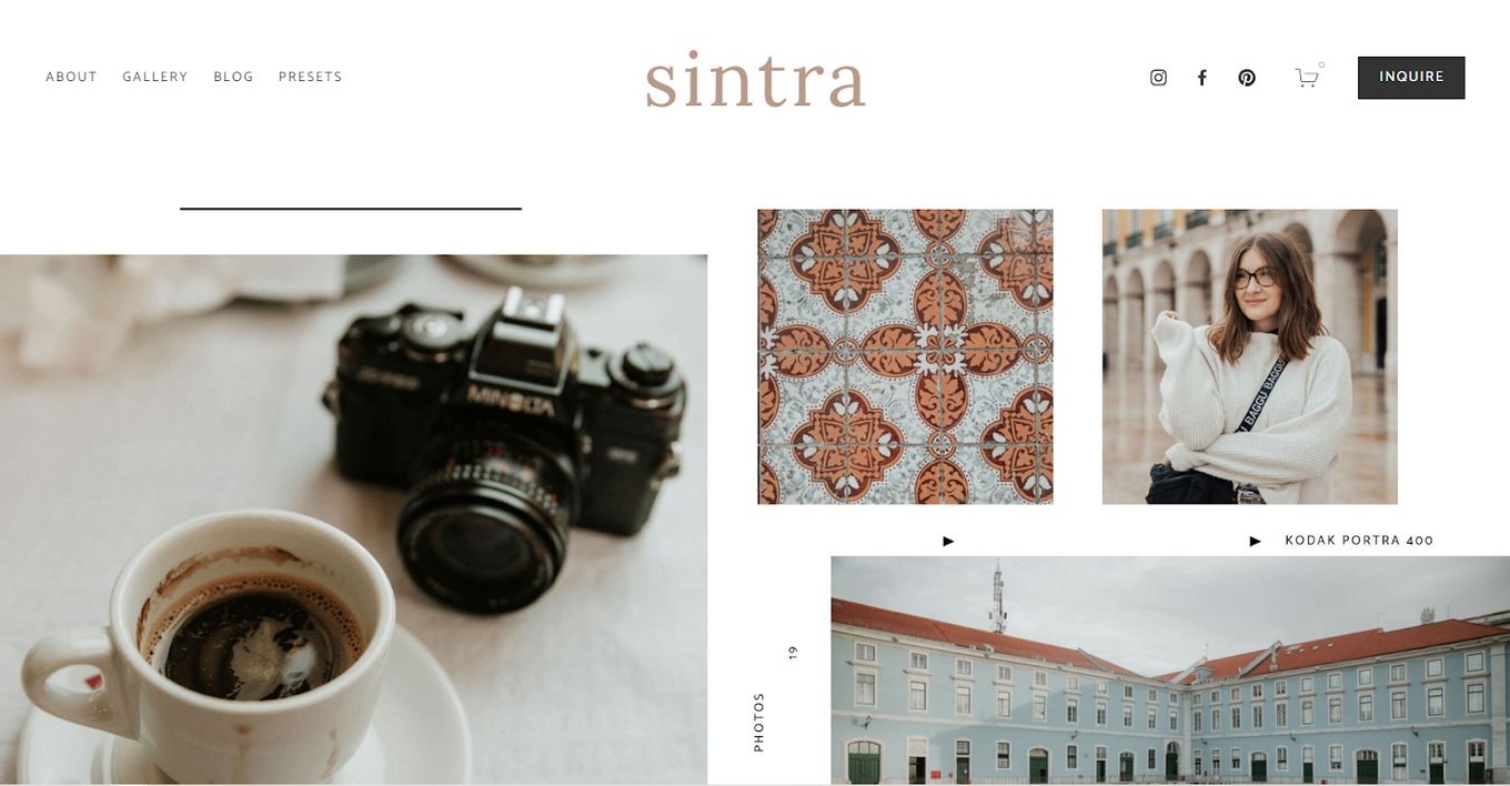 Sintra - Free Photography Template For Squarespace