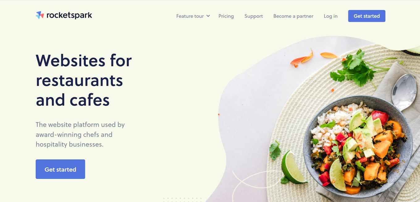 RocketSpark - Great Restaurant Website Builder