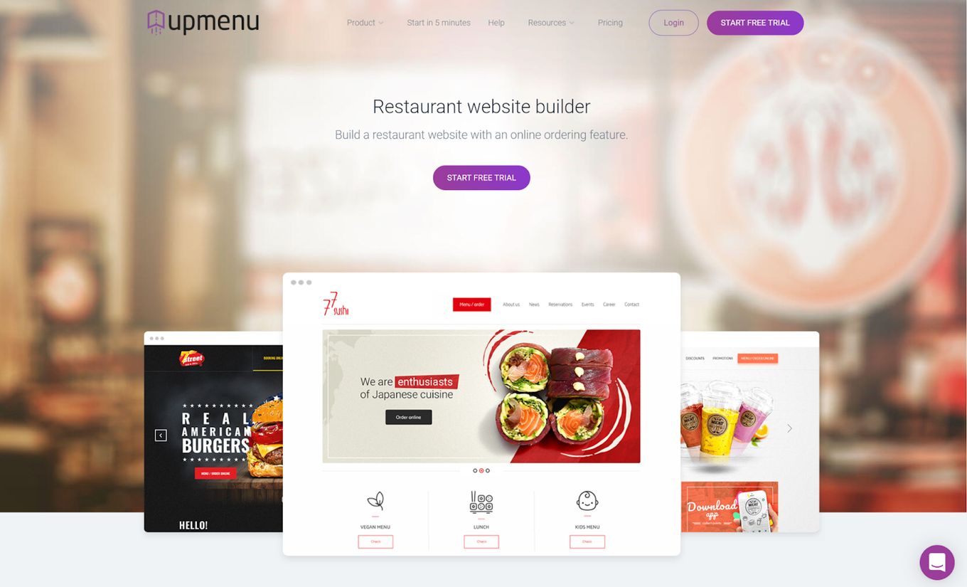 UpMenu - Website Builder Specifically For Restaurants 