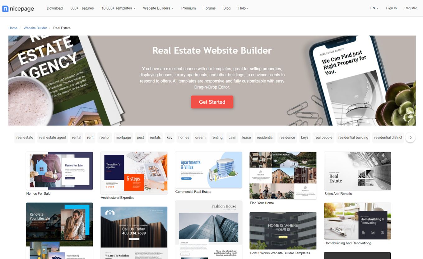NicePage - A Great Real Estate Web Builder