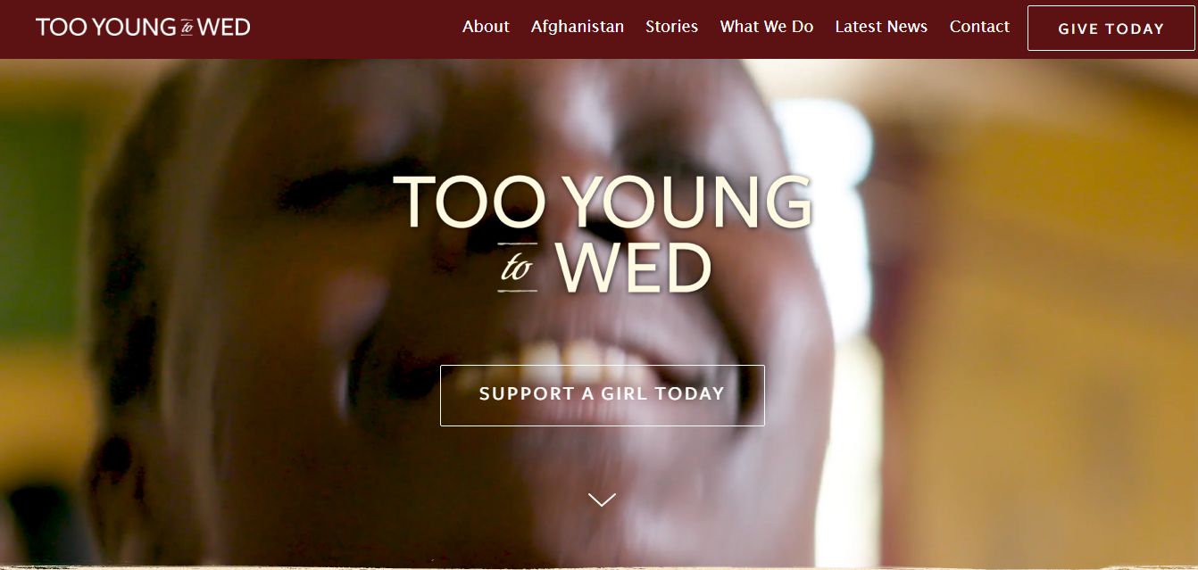 Too Young to Wed - A Top Non-profit Organisation Website
