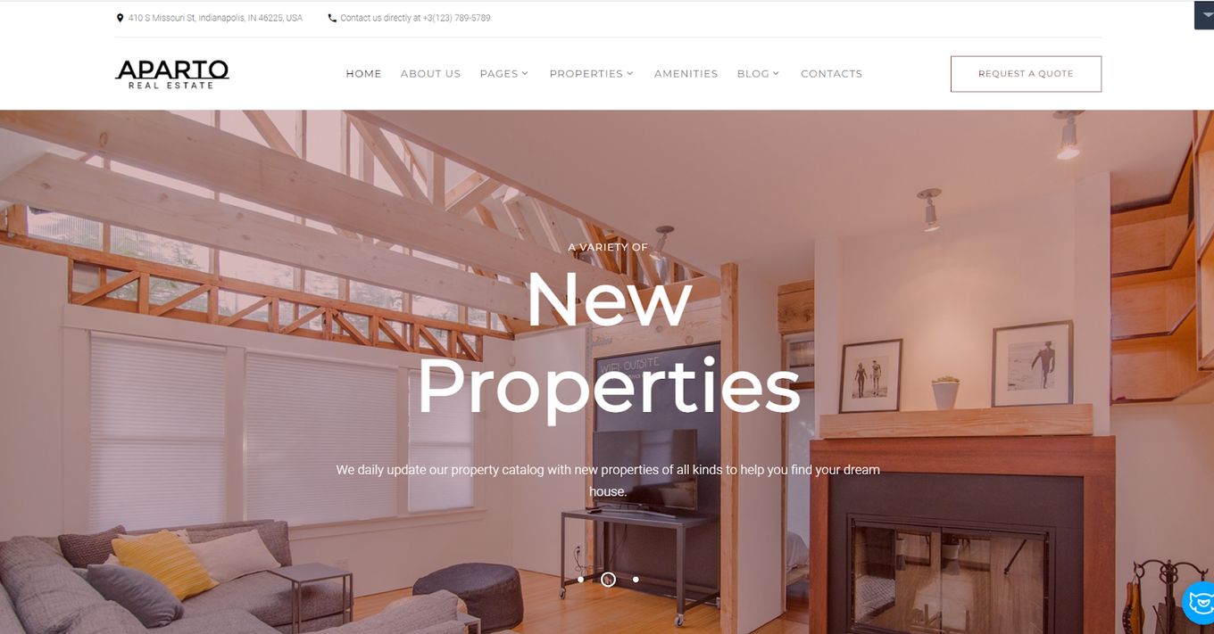 Aparto - Amazing Real Estate Website Template