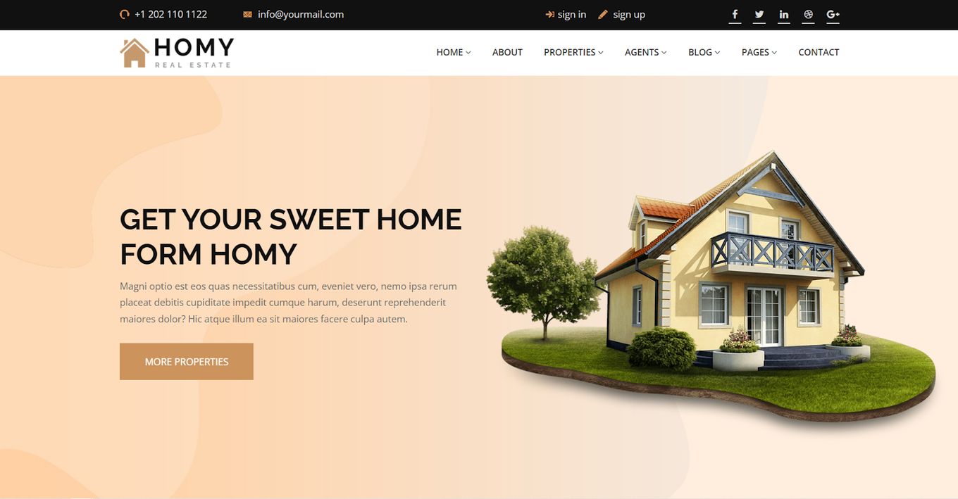 Homy - Pure HTML Real Estate Template