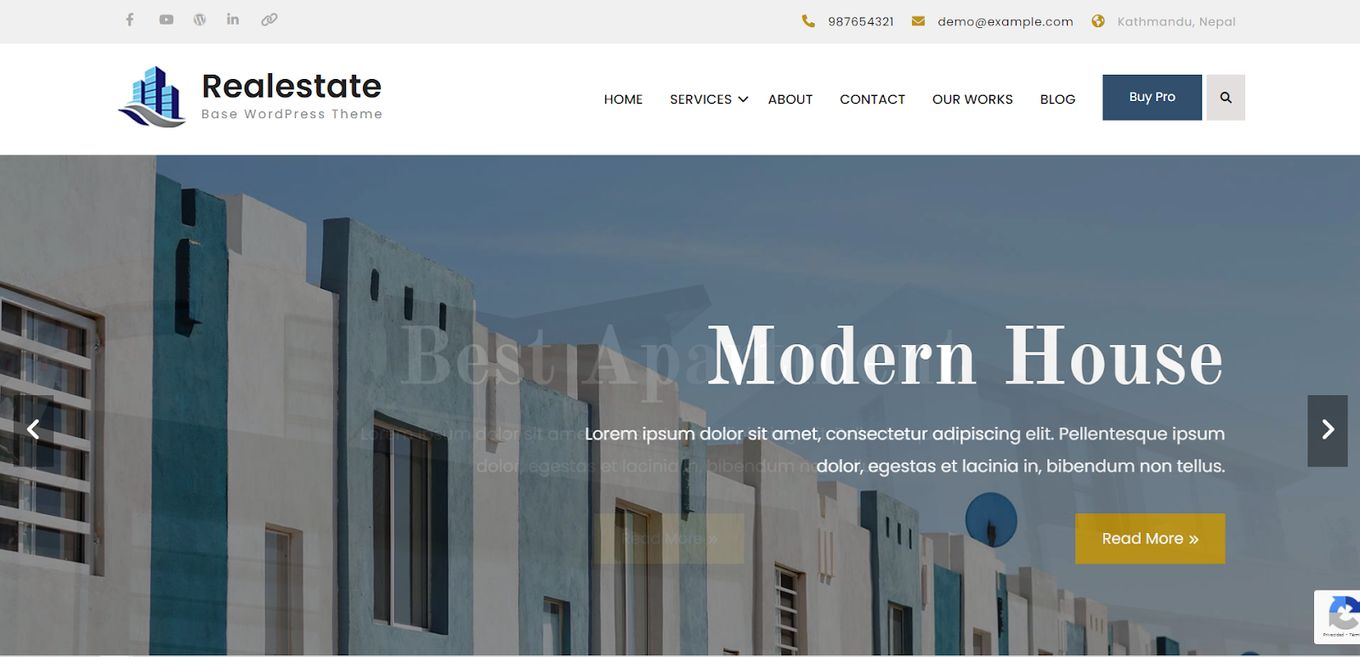 Realestate Base - WordPress Website Template