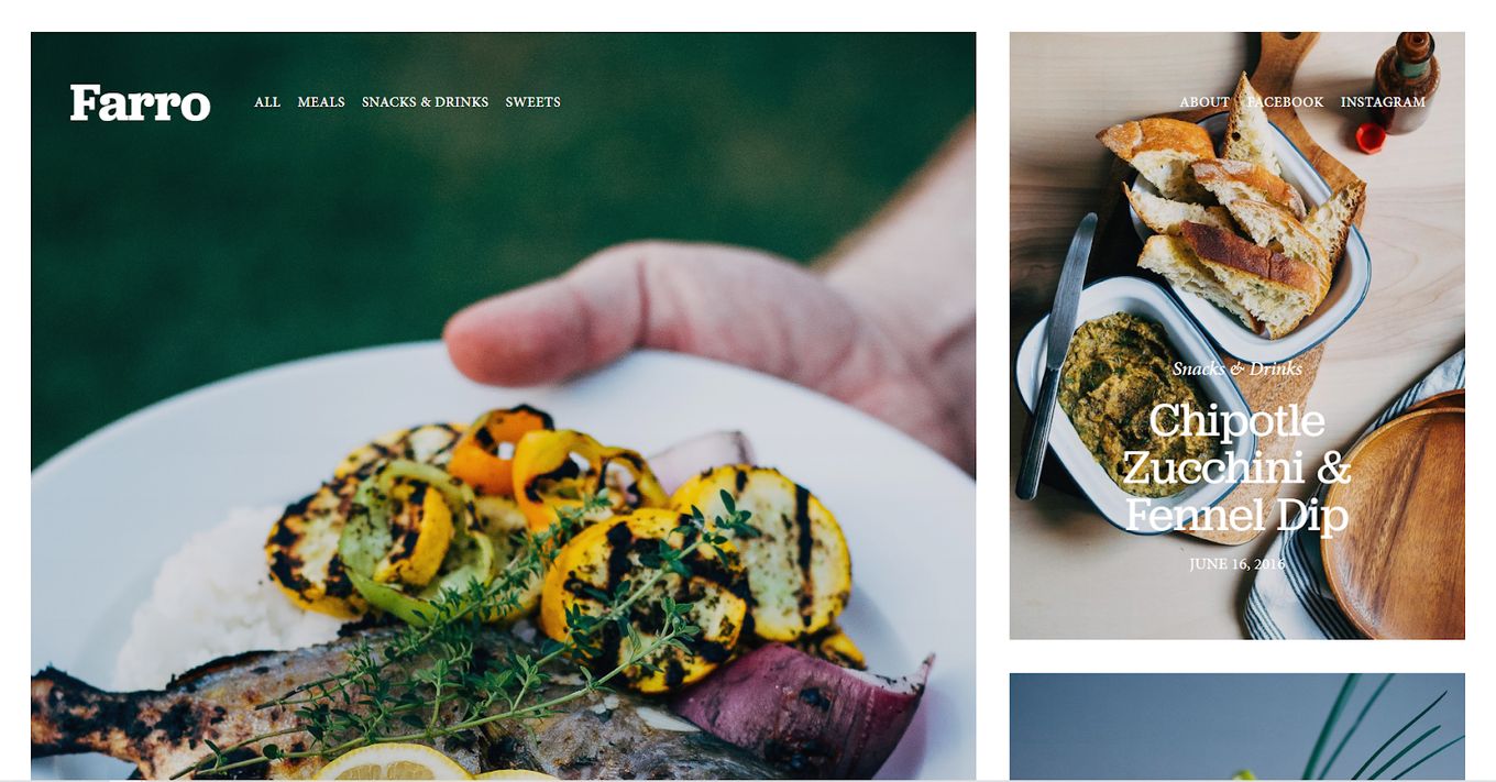 Farro - One of the best Squarespace blog template