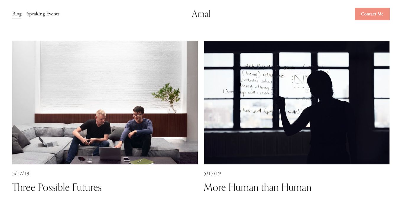 Amal - Free Squarespace Template For Your Blog