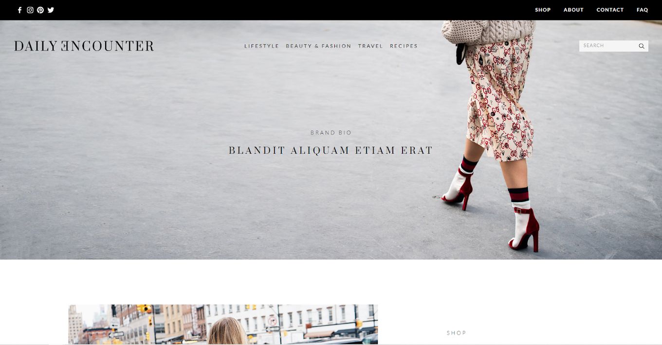 Daily Encounter - The Perfect Squarespace 7.0 Template For Bloggers