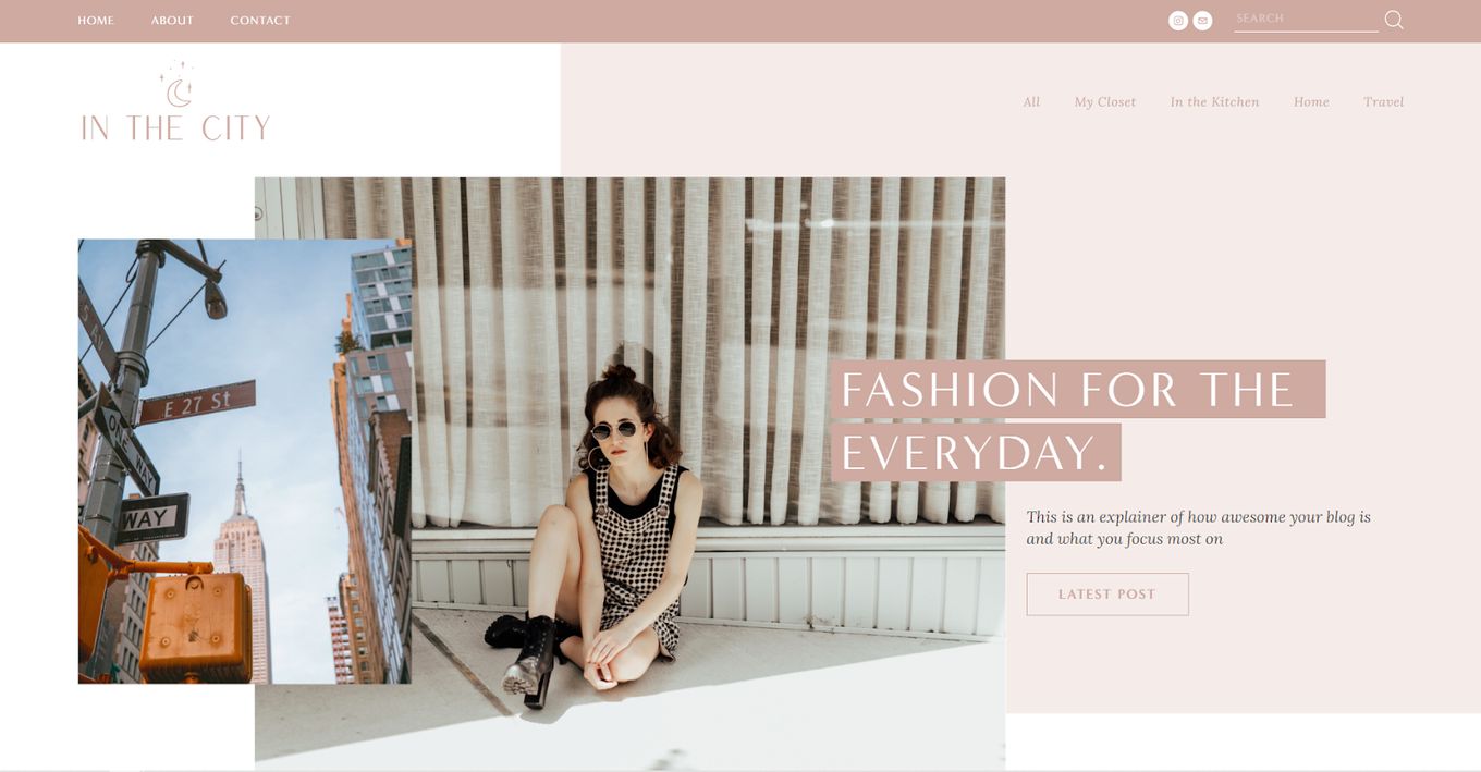 Sweet Chic - Premium Squarespace Template For Bloggers