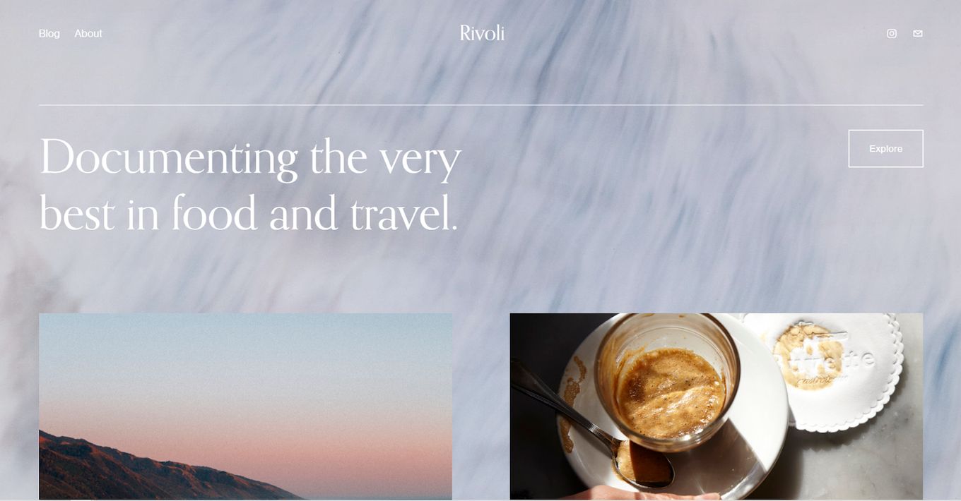 Rivoli - A Stunning Squarespace Template For Bloggers