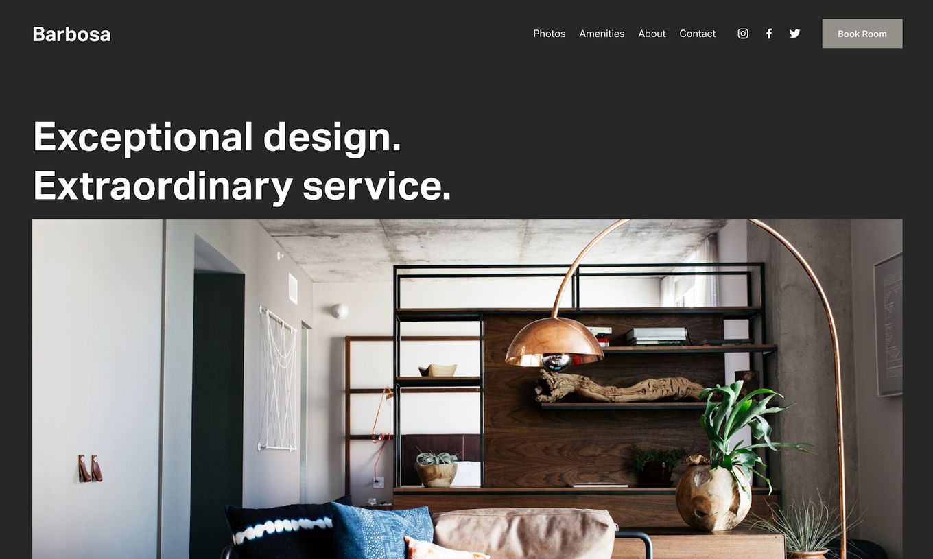 Barbosa - Simple Layout Real Estate Template For Squarespace