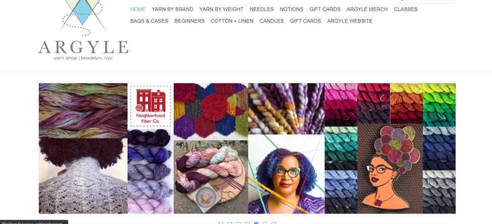 Argyle Yarn Shop - Weebly Website