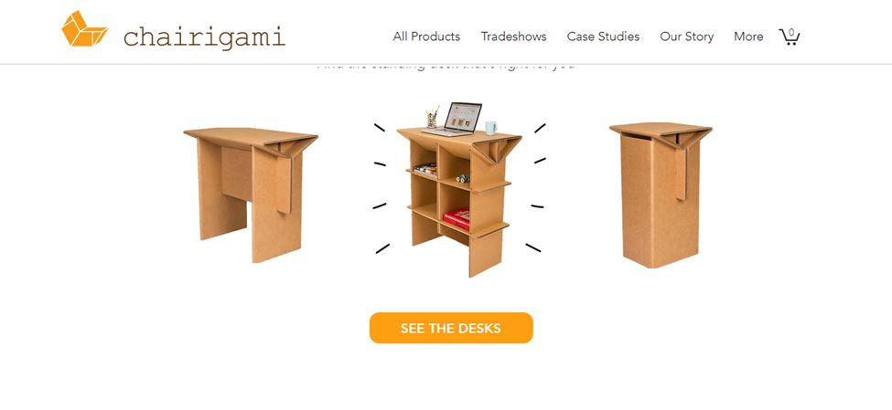 Chairigami - Weebly Made Website For Furniture