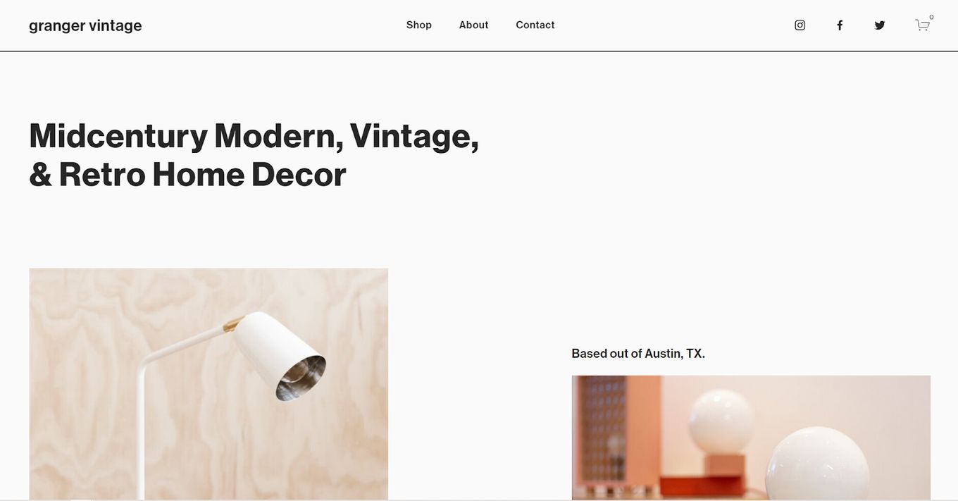 Free Granger Vintage - Minimalistic eCommerce Template For Squarespace