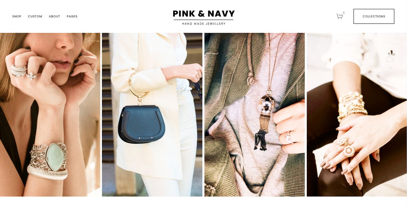 Pink & Navy - Paid Squarespace Theme For Shop Online