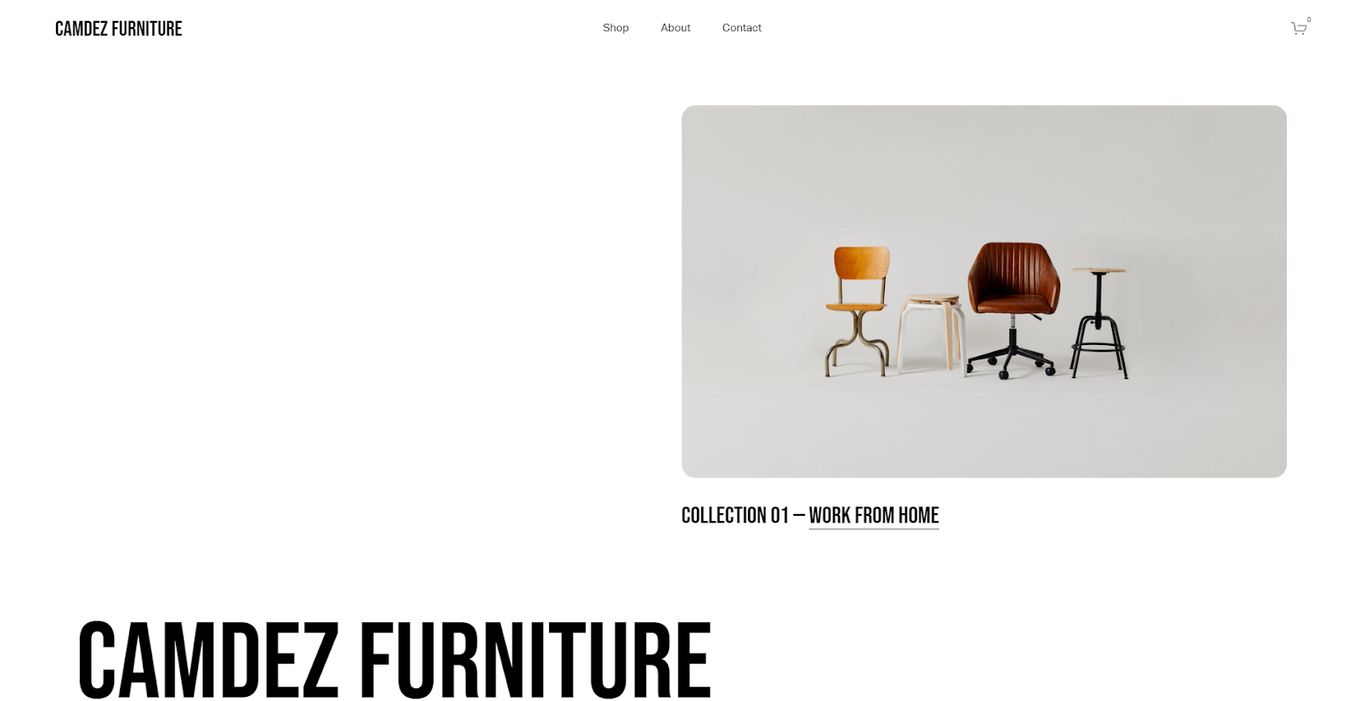 Camdez Furniture - Top Squarespace Template For eCommerce