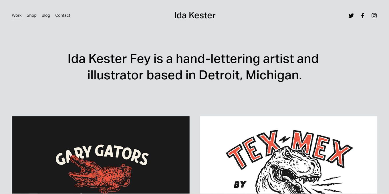 Ida Kester - Musicians And Artists Template For Squarespace