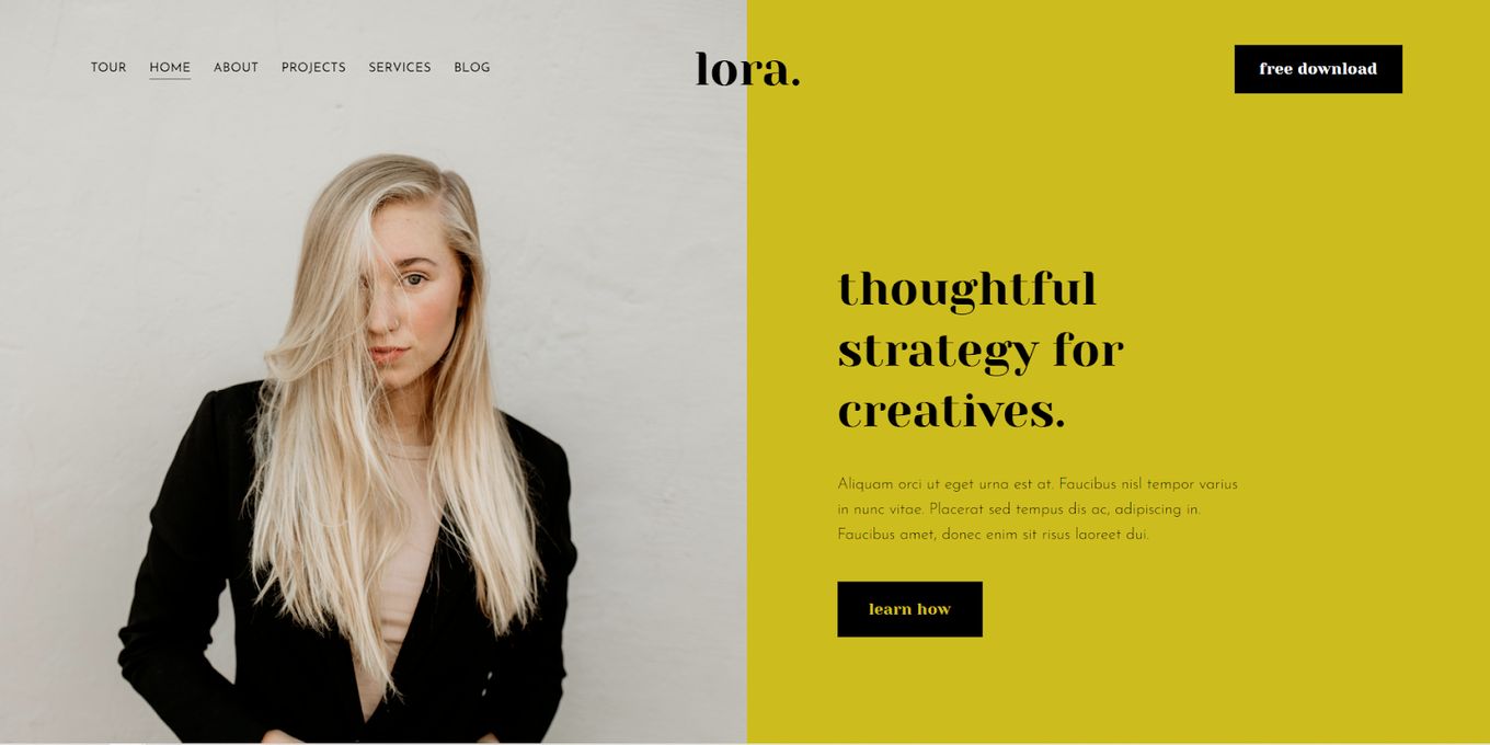 Lora - Premium Squarespace Template That Can Be Used By Musicians