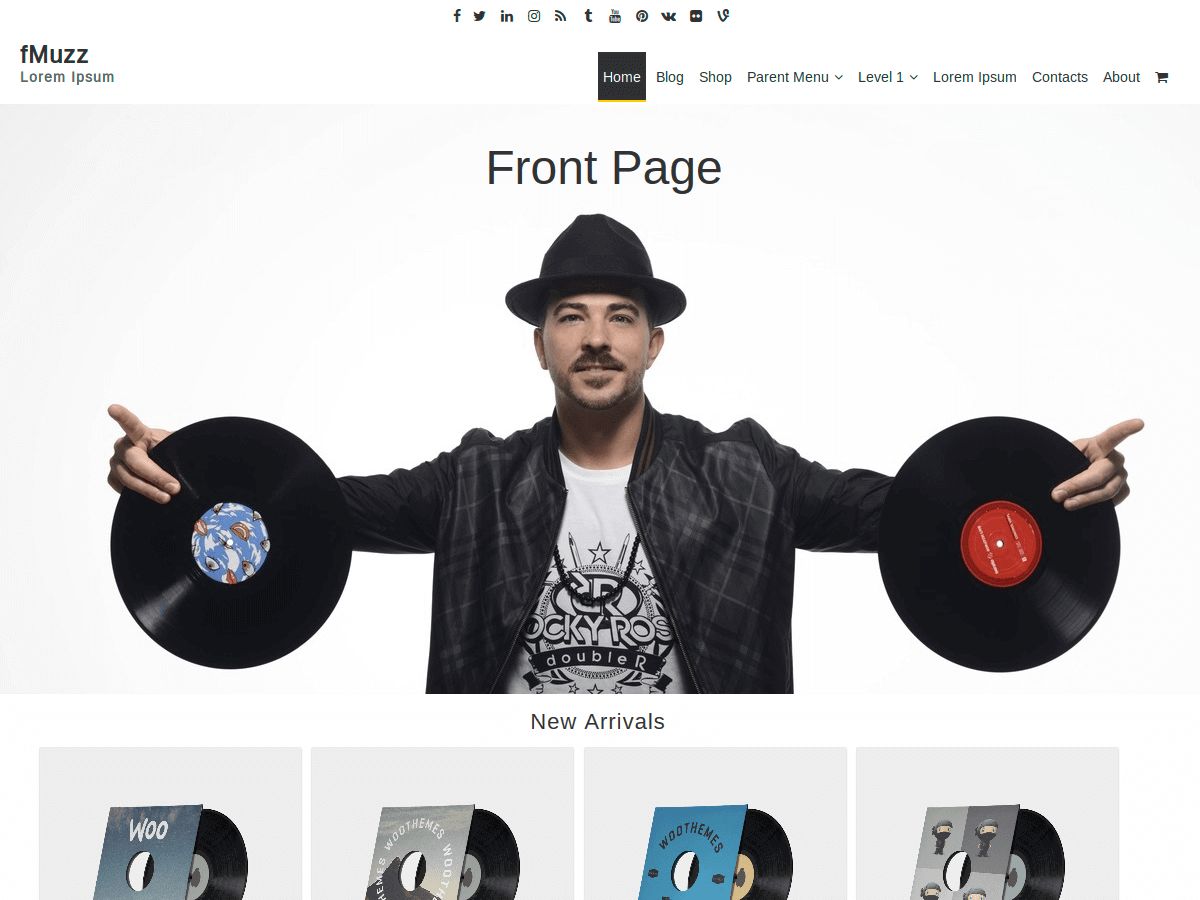 fMuzz - WordPress Template For Band Websites