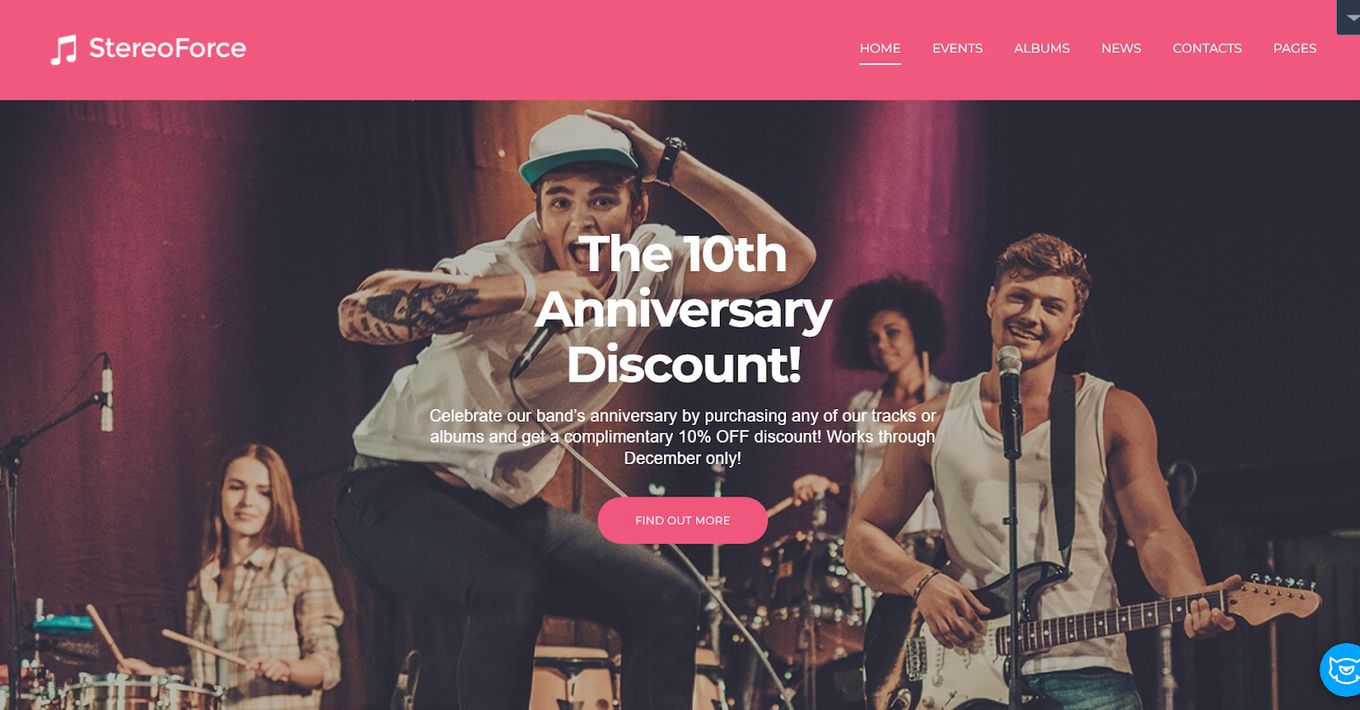 StereoForce - Online Band Template For WordPress