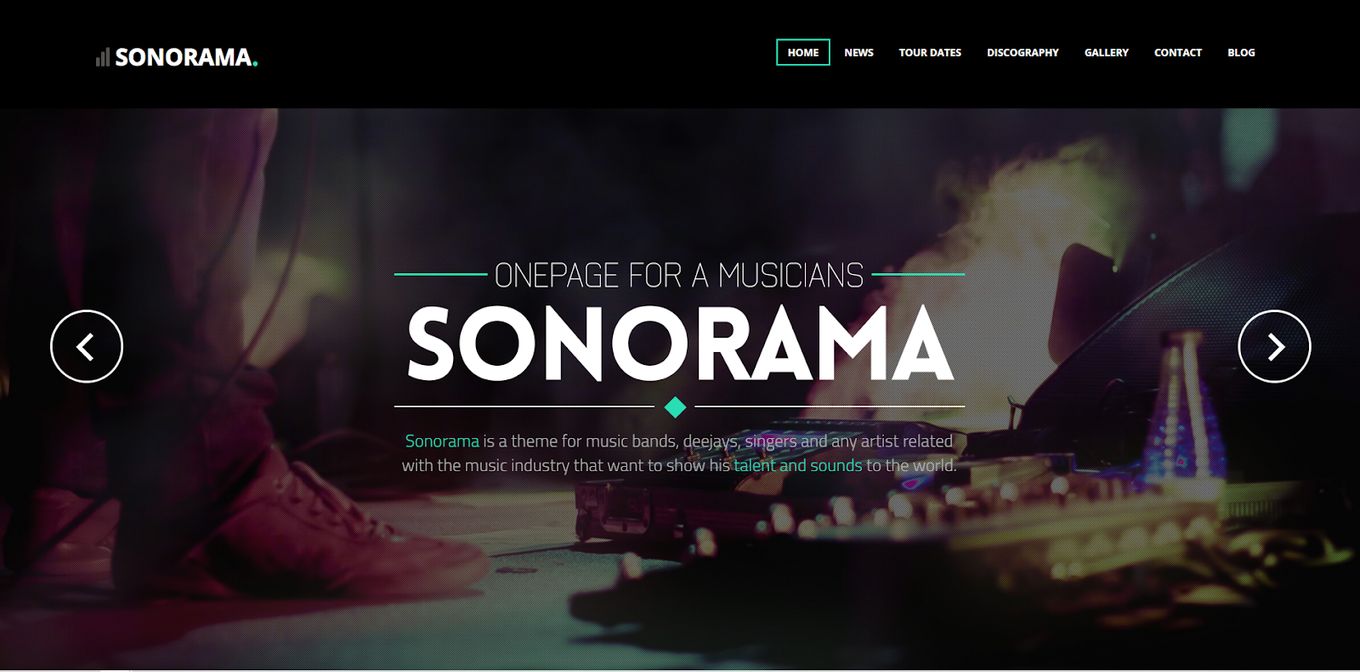 Sonorama - Premium WordPress Theme For Band Sites
