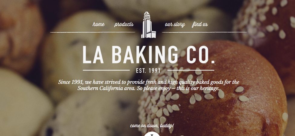 LA Baking - A Beautiful Bakery website