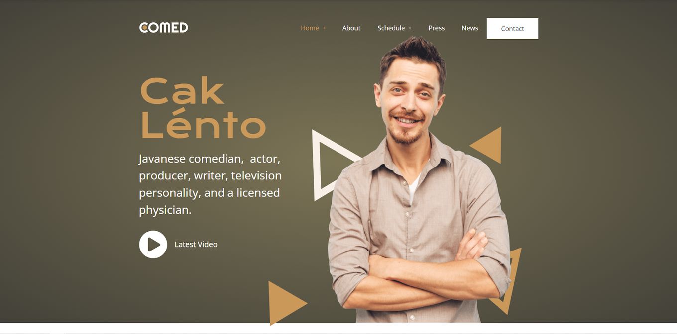 Comed - A Comedian Actor Template For Your Website