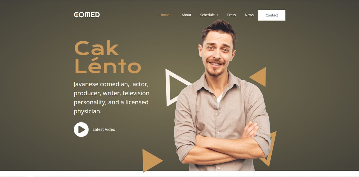 Comedian Website Template