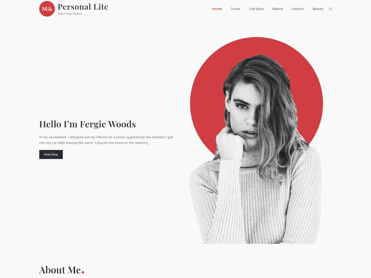 Mik Personal Lite - Free WordPress Template For Actors