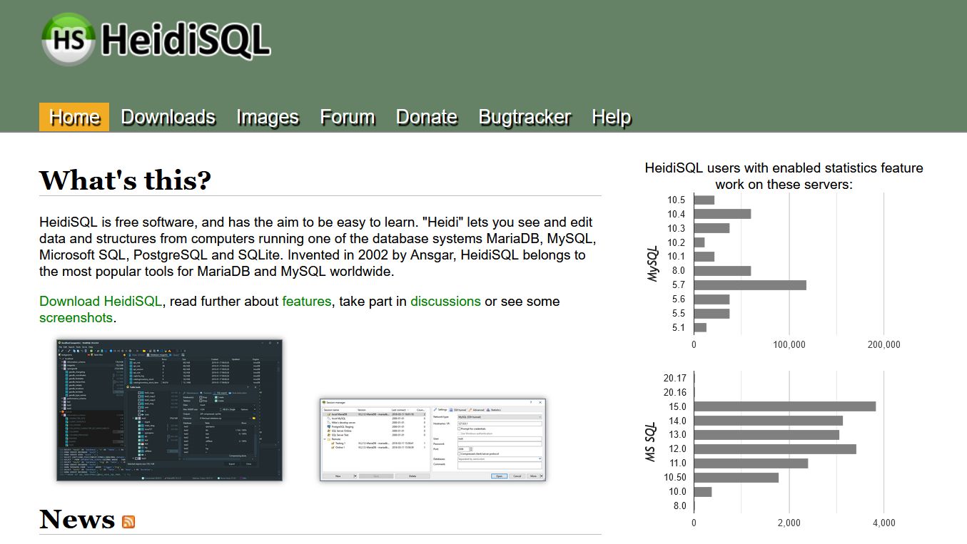 Heidisql - Bezpłatny i Open Source Batabase Klient dla Mac