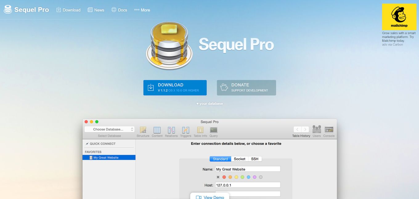 Sequel Pro - Free Mac Database Software