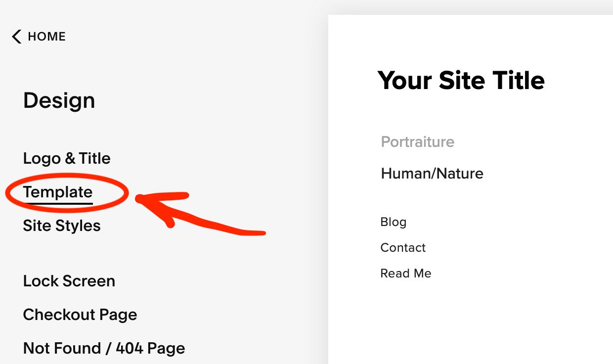 Step 1 - Uninstall Squarespace Template