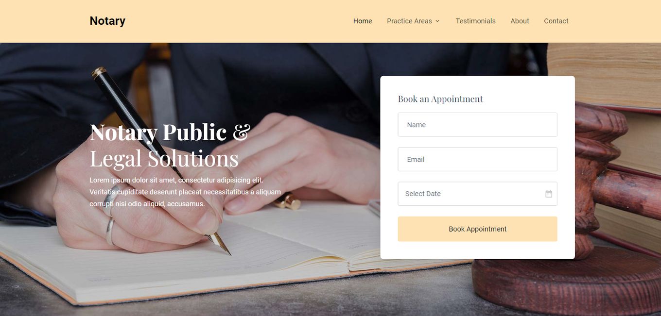 Notary - Free HTML Notary Template For Your Website