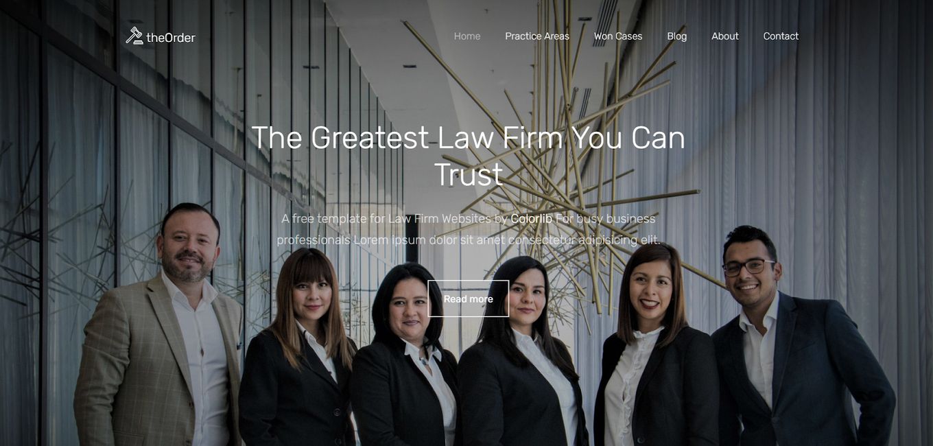 The Order - Free HTML Template For Law Firms